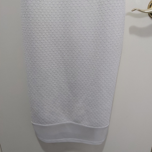 River Island White Dotted Dress with Sheer End Size 8 - Picture 5 of 5